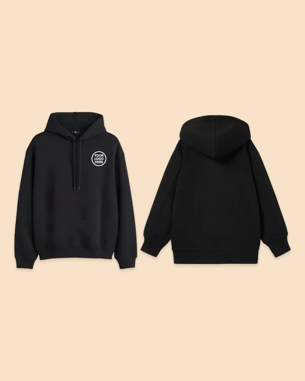Black Cotton Hoodie