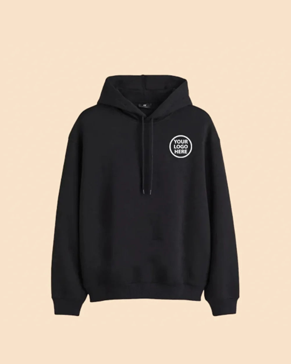 Black Cotton Hoodie
