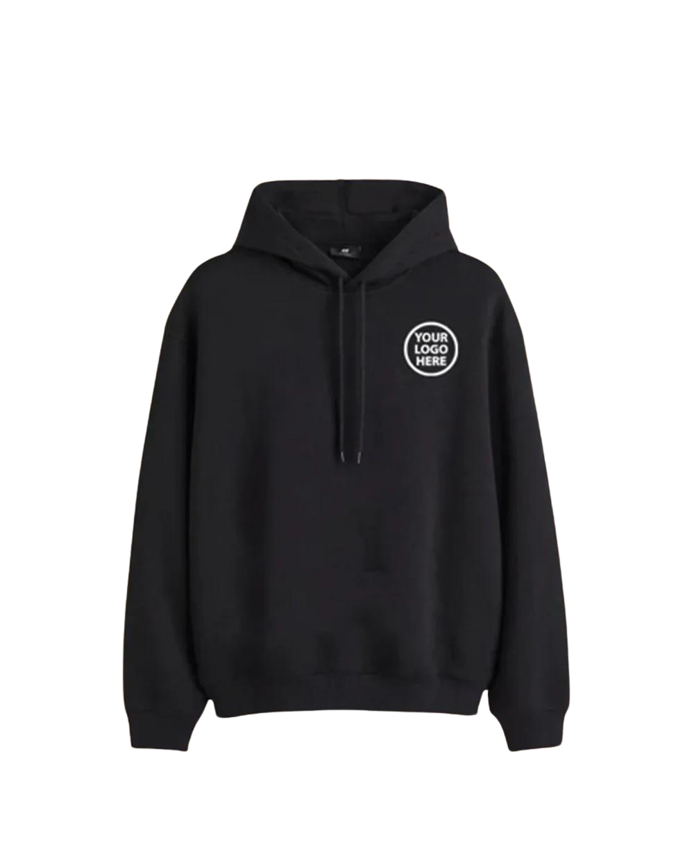 Black Cotton Hoodie
