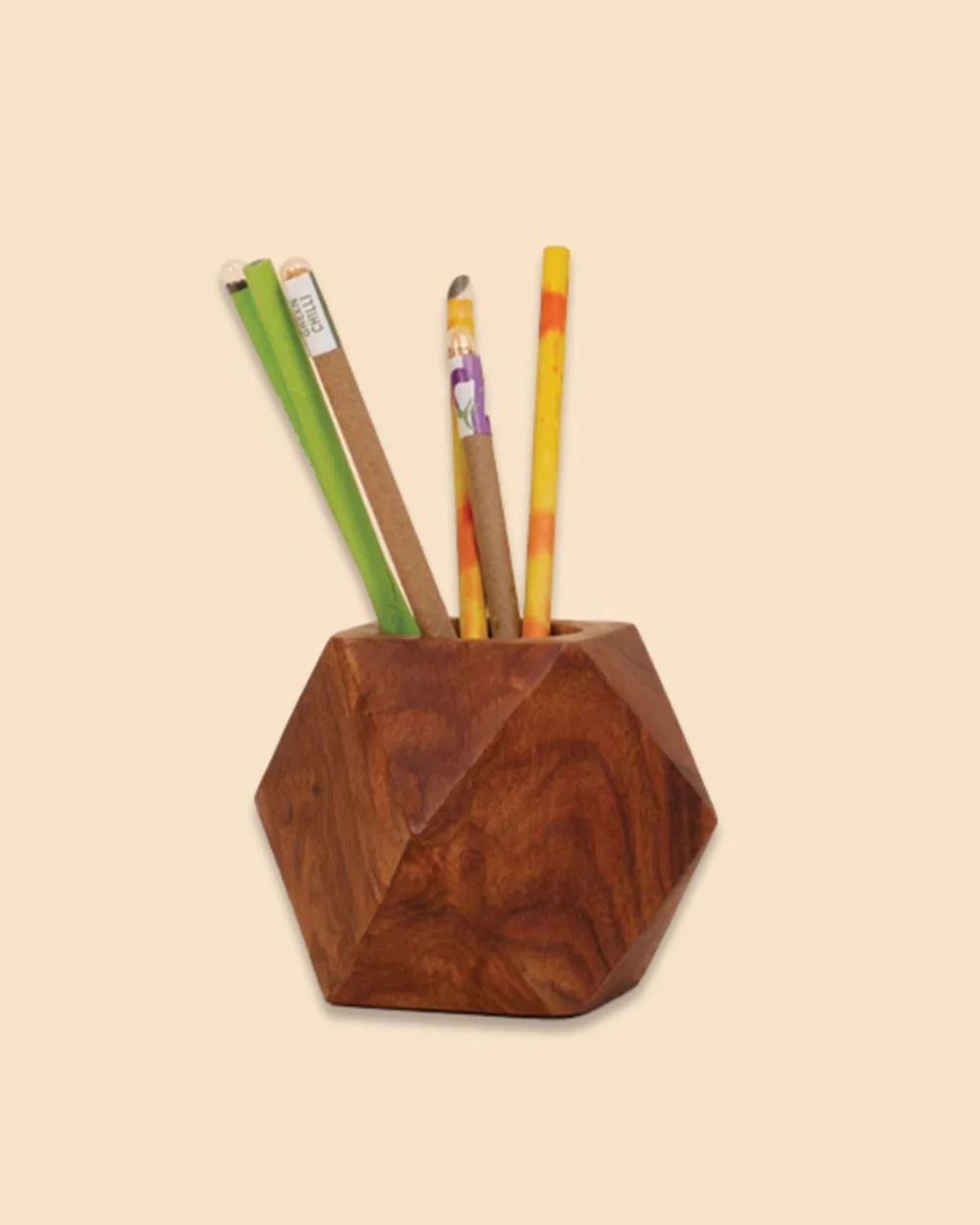Wooden Pen Stand