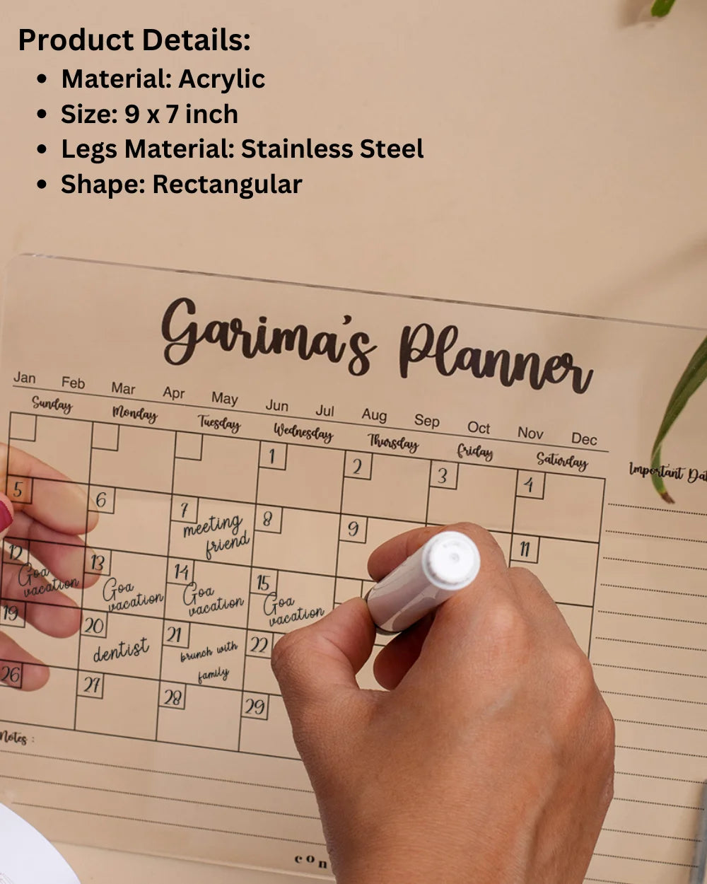 Personalized Table Top Planner