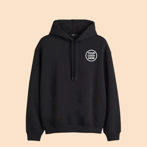 Black Cotton Hoodie