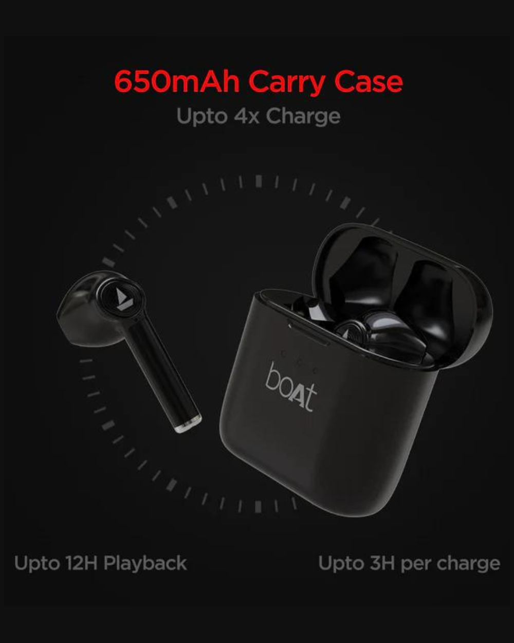 Boat Airdopes Earbuds 131 Black