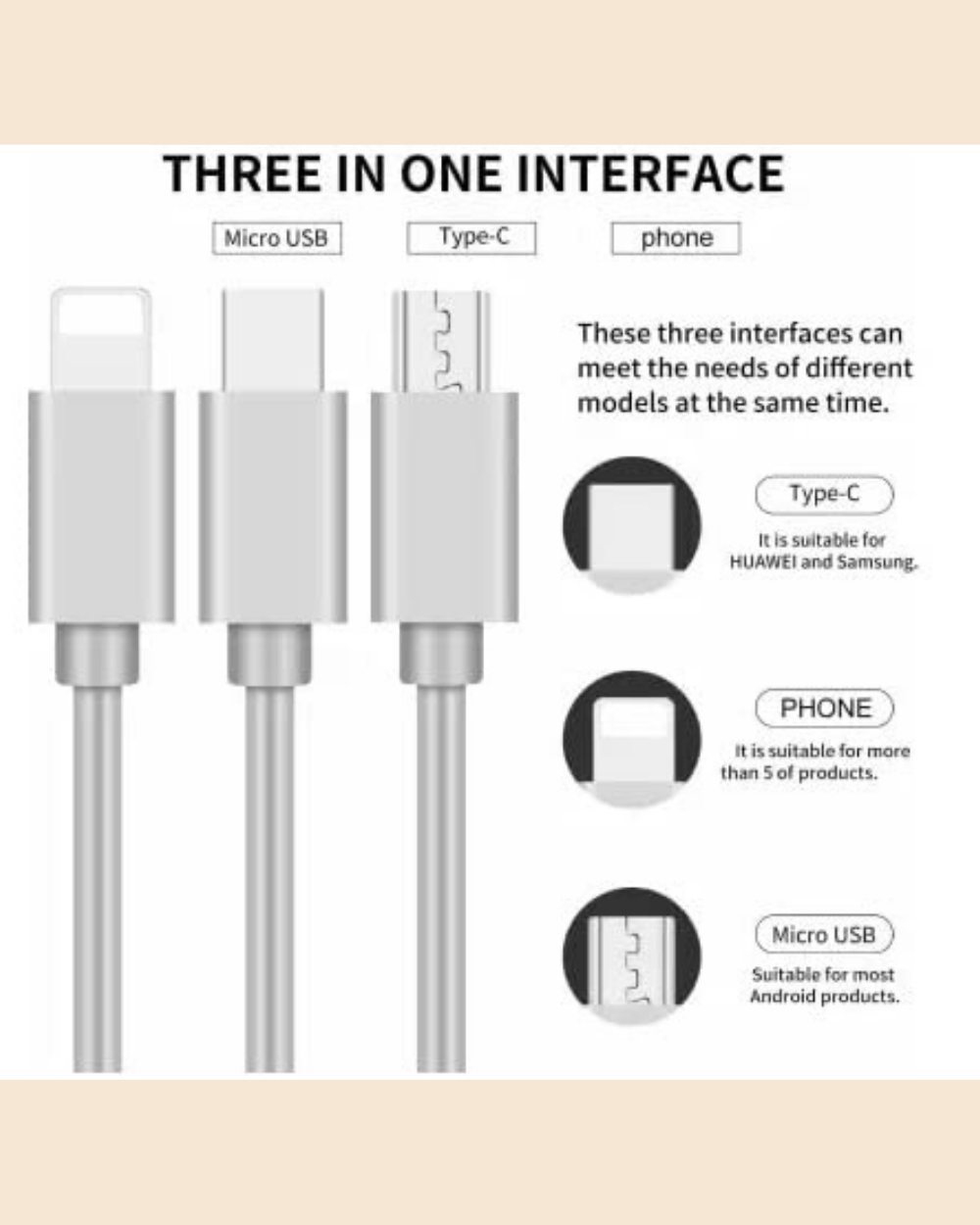 3 In One Charging Cable