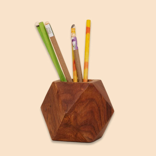 Wooden Pen Stand