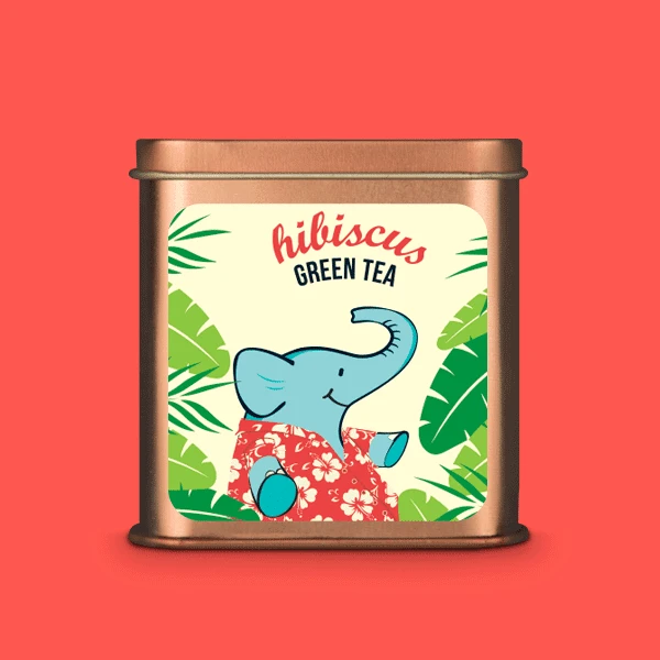 Green Tea Tin Hibiscus 50G